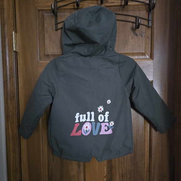 OshKosh: Girl's Midweight, Hooded, Zip-up Jacket w/ Warm Fleece Lining, Size: 5 - Picture 8 of 16